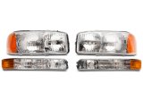 Raxiom 99-06 GMC Sierra 1500 Axial Series OEM Style Rep Headlights- Chrome Housing (Clear Lens) thumbnail 1
