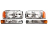 Raxiom 99-06 GMC Sierra 1500 Axial Series OEM Style Rep Headlights- Chrome Housing (Clear Lens) thumbnail 2