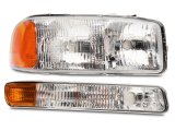 Raxiom 99-06 GMC Sierra 1500 Axial Series OEM Style Rep Headlights- Chrome Housing (Clear Lens) thumbnail 5