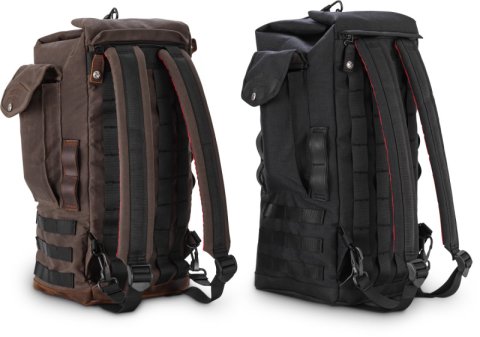 Burly Brand Voyager Sissy Bar Backpack - Dark Oak thumbnail 1