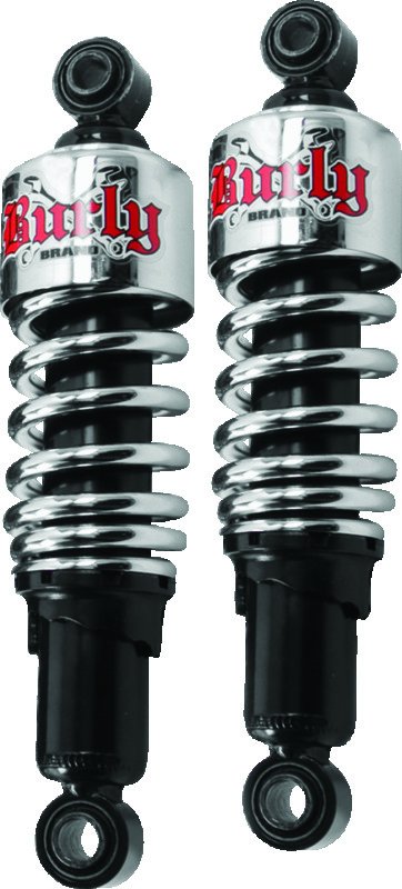 Burly Brand XL Shocks 10.5in - Chrome thumbnail 1