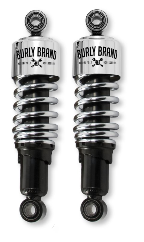Burly Brand XL Shocks 10.5in - Chrome thumbnail 2