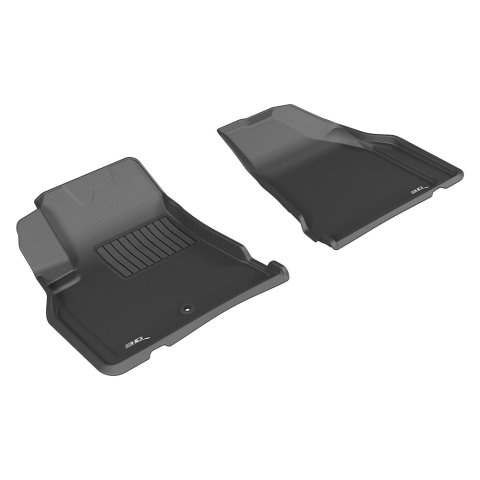 3D MAXpider 2008-2017 Buick/Chevrolet/GMC Enclave/Traverse/Acadia Kagu 1st Row Floormat - Black thumbnail 9
