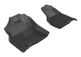3D MAXpider 2012-2020 Dodge Ram 1500 Reg/Quad 2500/3500 Reg Kagu 1st Row Floormat - Black thumbnail 2