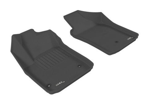 3D MAXpider 2012-2019 Fiat 500/500E Kagu 1st Row Floormat - Black thumbnail 1