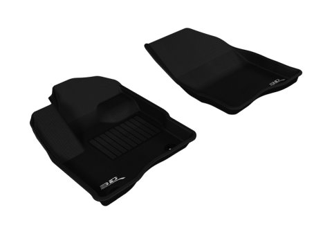 3D MAXpider 2010-2019 Ford Taurus Kagu 1st Row Floormat - Black thumbnail 1
