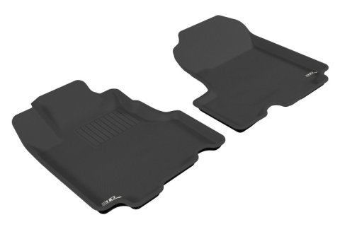 3D MAXpider 2007-2011 Honda CR-V Kagu 1st Row Floormat - Black thumbnail 1