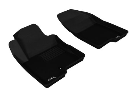 3D MAXpider 2007-2013 Jeep Compass Kagu 1st Row Floormat - Black thumbnail 1