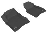 3D MAXpider 2008-2013 Nissan Rogue Kagu 1st Row Floormat - Black thumbnail 1