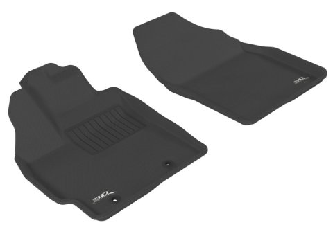 3D MAXpider 2012-2017 Toyota Prius/Prius V Kagu 1st Row Floormat - Black thumbnail 1