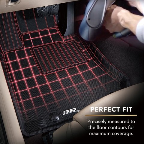 3D MAXpider 2012-2017 Toyota Prius/Prius V Kagu 1st Row Floormat - Black thumbnail 7