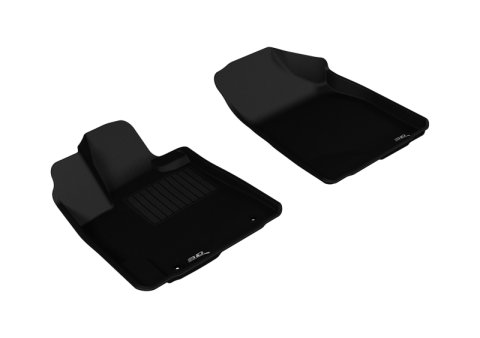 3D MAXpider 2008-2013 Toyota Highlander Hybrid Kagu 1st Row Floormat - Black thumbnail 1