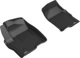 3D MAXpider 2019-2020 GMC/Chevrolet Sierra 1500/Silverado 1500 Kagu 1st Row Floormat - Black thumbnail 9