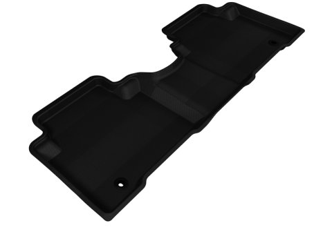3D MAXpider 2013-2019 Hyundai Santa Fe/Santa Fe Xl Kagu 2nd Row Floormats - Black thumbnail 1