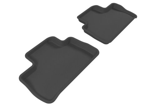 3D MAXpider 2007-2014 Land Rover Lr2 Kagu 2nd Row Floormats - Black thumbnail 1