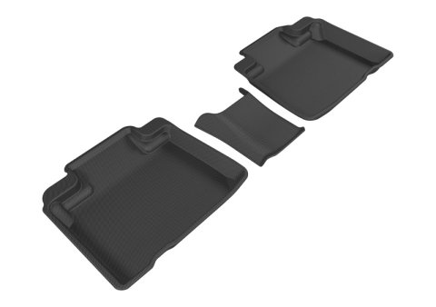3D MAXpider 2015-2020 Ford Edge Kagu 2nd Row Floormats - Black thumbnail 1