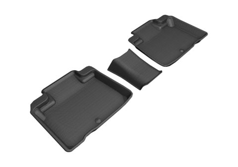 3D MAXpider 2016-2020 Lincoln Nautilus/Mkx Kagu 2nd Row Floormats - Black thumbnail 1