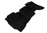 3D MAXpider 2014-2019 Chevrolet/GMC Silverado Double Cab Kagu 2nd Row Floormats - Black thumbnail 1