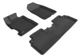 3D MAXpider 2006-2011 Honda Civic Sedan Kagu 1st & 2nd Row Floormat - Black thumbnail 2