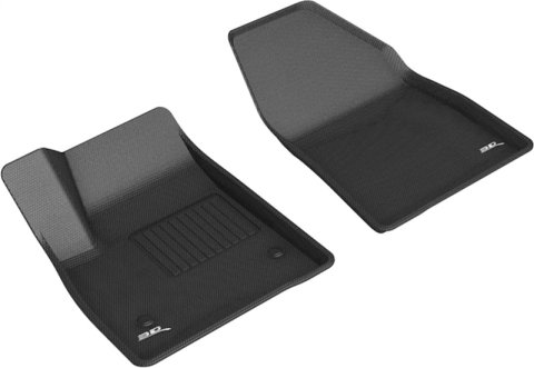 3D MAXpider 20-21 Cadillac XT6 Kagu 1st Row Floormats - Black thumbnail 1
