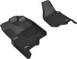 3D MAXpider 12-16 Ford F-250 350 450 Bucket Seats No Floor Shift Kagu 1st Row Floormats - Black thumbnail 1