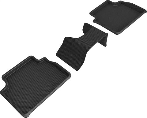 3D MAXpider 17-21 Alfa Romeo Giulia / Giulia Quadrifoglio Kagu 2nd Row Floormats - Black thumbnail 1