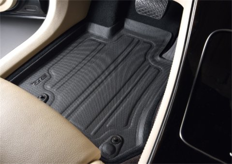 3D MAXpider 16-21 Tesla Model X Elegant Hybrid 1st Row Floormat - Black thumbnail 2