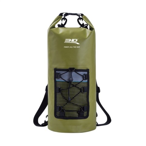 3D MAXpider Roll-Top Dry Bag Backpack - Army Green thumbnail 1