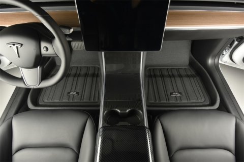 3D MAXpider 2020-2022 Tesla Model 3 Elitect 1st & 2nd Row Floormats - Black thumbnail 4