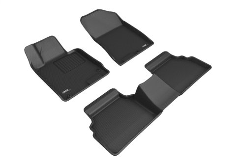 3D MAXpider 20+ Hyundai Sonata Kagu 1st & 2nd Row Floormats - Black thumbnail 1