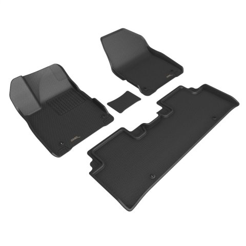 3D MAXpider 2022 Kia EV6 Kagu 1st & 2nd Row Floormat - Black thumbnail 1
