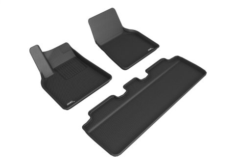 3D MAXpider 21-22 Tesla Model Y 1st & 2nd Row Floormats - Black thumbnail 2
