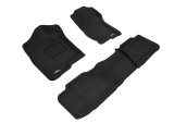 3D MAXpider 07-14 Chevrolet Tahoe With Bench 2nd Row Elegant 1st 2nd Row - Floor Mat Set (Black) thumbnail 1