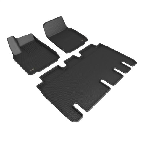 3D MAXpider 22-23 Tesla Model X Full Set Floormats - Black thumbnail 1
