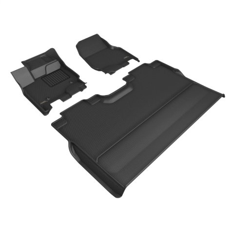 3D MAXpider 22-23 Ford F-150 Supercrew Kagu Floor Mat- Black R1 R2 thumbnail 1