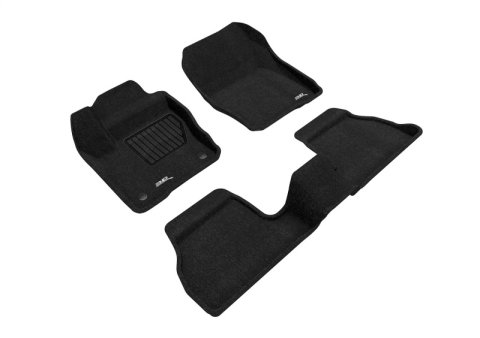 3D MAXpider 12-18 Ford Focus Elegant Floor Mat- Black 1St Row 2Nd Row thumbnail 1
