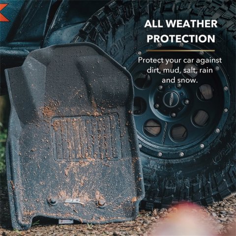 3D MAXpider 22-23 Genesis GV70 Kagu Floor Mat- Black R1 R2 thumbnail 1