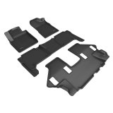 3D MAXpider 19-24 Nissan Armada Kagu Floor Mat- Black R1 R2 R3 thumbnail 1