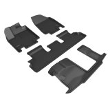 3D MAXpider 22-23 Infiniti QX60 7 Seat Kagu Black Floormat- Row 1/2/3 thumbnail 1