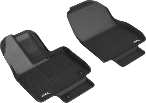 3D MAXpider 20-23 Toyota Highlander Kagu Black Floor Mat - Row 1 thumbnail 1