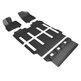 3D MAXpider 21-24 Toyota Sienna 7-Seat Kagu 1st, 2nd, & 3rd Row Floormats - Black thumbnail 1