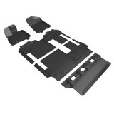 3D MAXpider 21-24 Toyota Sienna 8-Seat Kagu 1st, 2nd, & 3rd Row Floormats - Black thumbnail 1