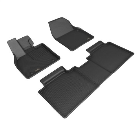 3D MAXpider 2023 Toyota BZ4X Double Cab Kagu 1st & 2nd Row Floormats - Black thumbnail 1