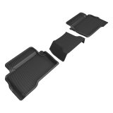 3D MAXpider 2024+ Toyota Tacoma Double Cab Kagu 2nd Row Floormats - Black thumbnail 1