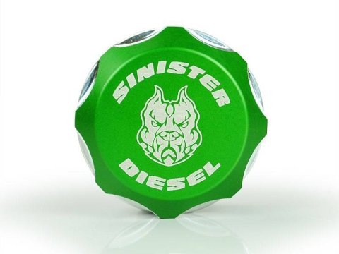 Sinister Diesel 13-17 Dodge/Ram 6.7 Cummins Billet Fuel Plug - Green thumbnail 2