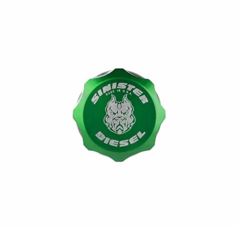 Sinister Diesel 13-17 Dodge/Ram 6.7 Cummins Billet Fuel Plug - Green thumbnail 7