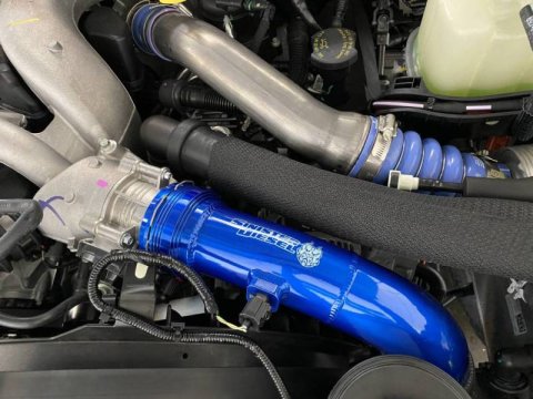 Sinister Diesel 11-16 Ford Powerstroke 6.7L Cold Side Charge Pipe (Grey) thumbnail 2