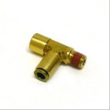 Ridetech Airline Fitting Compressor Tee 1/8in NPT x 1/8in Female NPT x 1/4in Airline thumbnail 2