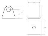 Ridetech Rod End Bracket 1-3/4 Wide thumbnail 3
