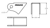 Ridetech Tri Link Frame Rod End Bracket 1-3/4in Wide thumbnail 3